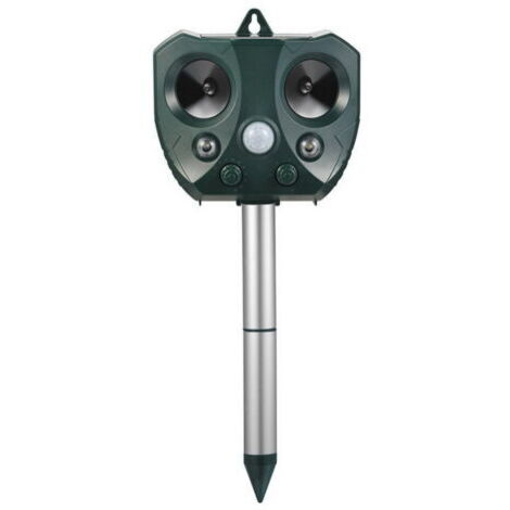 Répulsif solaire ultrasonique pour chats et chiens, avec capteur de mouvement PIR, chargement USB, répulsif antiparasitaire