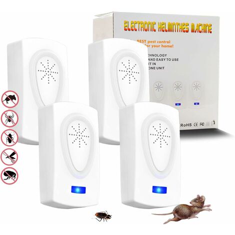 Pack 4 repousses souris anti nuisible cafard ultrason 220v