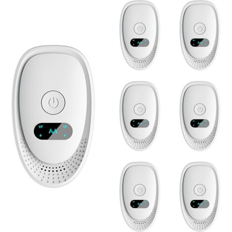 Répulsif Ultrason 6 Pcs - Anti Souris, Rats, Moustiques & Araignées  Répulsif Électronique Multifonction pour Fourmis, Cafards et Chauves-Souris  Plug-in Ultrasonique 360°