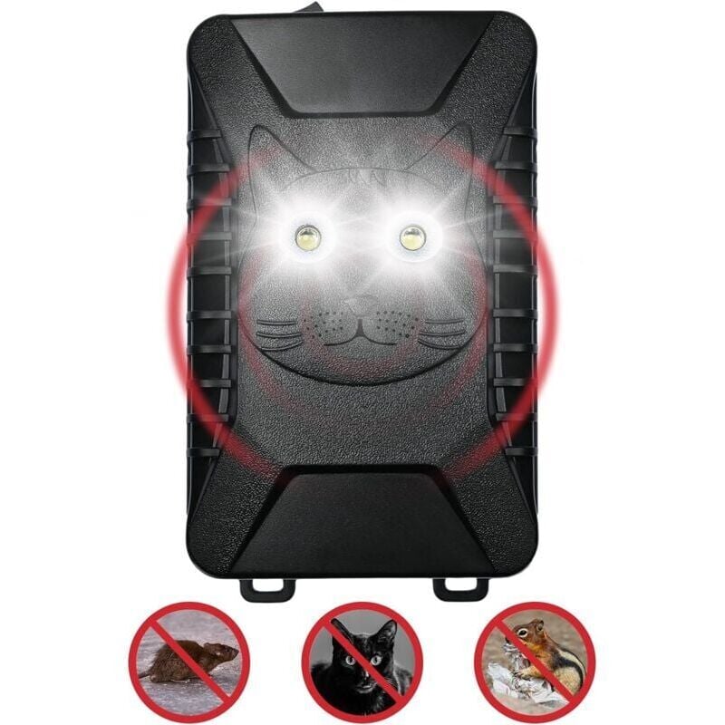 Ulisem - Répulsif Ultrason Anti Rongeur pour Voiture, 3 Modes d'alimentation, Repulsif Pigeon avec Stroboscopique led, pour Anti Taupe Fouine Martre