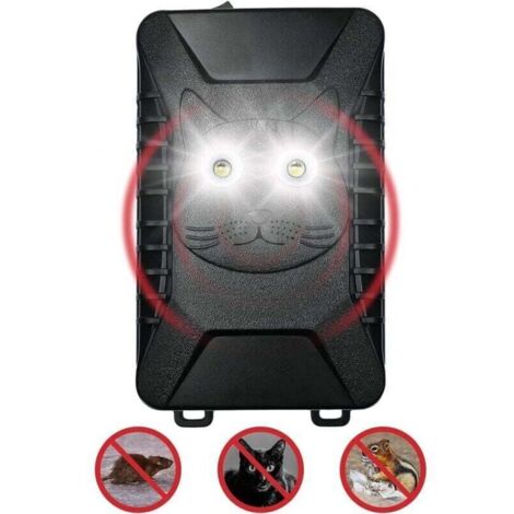Répulsif Ultrason Anti Rongeur pour Voiture, 3 Modes d'alimentation, Repulsif Pigeon avec Stroboscopique LED, pour Anti Taupe Fouine Martre Ultrason Souris et Rats, Protéger Voiture Garage