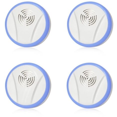 Répulsif Ultrason Moustique Lot De 4,à ultrasons insectifuge électronique et Anti-rongeurs pour Rongeurs Souris Moustique Cafard Araignée Mouche