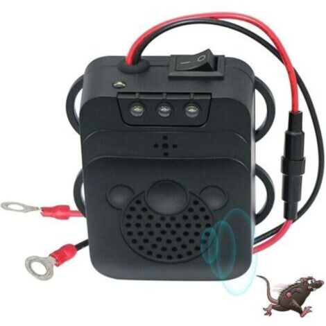 Répulsif Ultrason pour Voiture avec Stroboscopique LED, Garage pour Voiture Rongeurs Souris Bestioles Maison Garage Grenier Camping