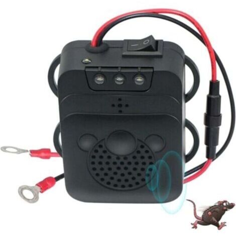 Répulsif Ultrason pour Voiture avec Stroboscopique LED, Garage pour Voiture Rongeurs Souris Bestioles Maison Garage Grenier Camping