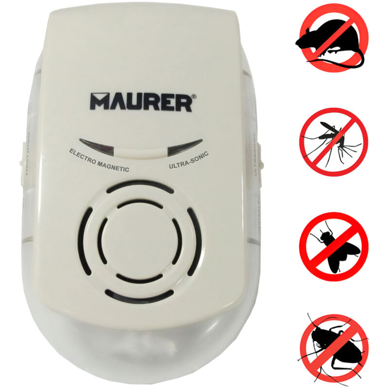Ahuyentador Ultrasonidos y Electromagnético Para Ratones E Insectos