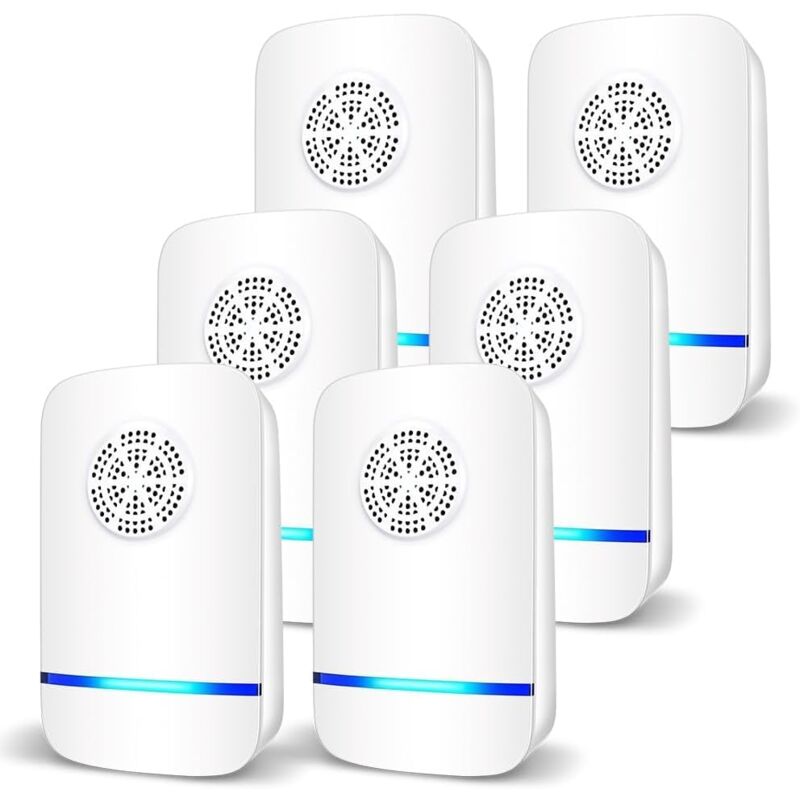 Répulsif Ultrasonique pour Souris 6 Pack,Anti-Rats,Silencieux,Non-Toxique, Efficace Contre Les Souris et Les Rats, sans Radiation Répulsif à