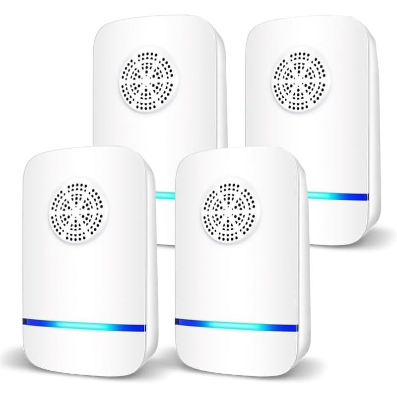 Répulsif Ultrasonique pour Souris répulsif contre les moustiques 4 Pack,Anti-Rats,Silencieux,Non-Toxique, Efficace Contre Les Souris et Les Rats,