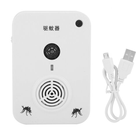 Répulsif ultrasonique rechargeable et portable pour insectes et moustiques d'extérieur, batterie incluse