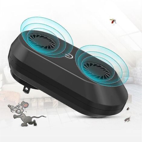 Répulsif ultrasonique, répulsif électronique amélioré pour l'extérieur et l'intérieur contre les puces, les insectes, les moustiques, les araignées, les fourmis, les rats, les cafards, les insectes, s