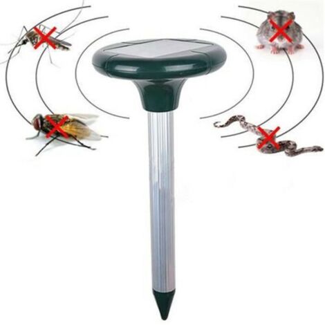 Répulsif Ultrasonique Solaire Anti-Serpents - Imperméable, Éloigne Taupes, Rats, Souris et Moustiques
