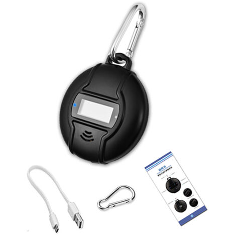 Répulsif Ultrasonique Solaire Portable 300mAh USB Anti Moustiques Cafards Souris Extérieur Sûr Humains Animaux 645p² 48h Charge Noir ABS