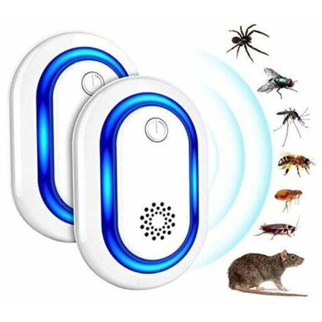 Répulsif Ultrasons, 2pcs Ultrason Souris, Anti Rongeurs Insectes Anti Moustiques, Occasions Polyvalentes Anti Rats, Fourmis, Cafards, Insectes Nuisibles Rongeurs sûr pour Les Humains et Les Animaux