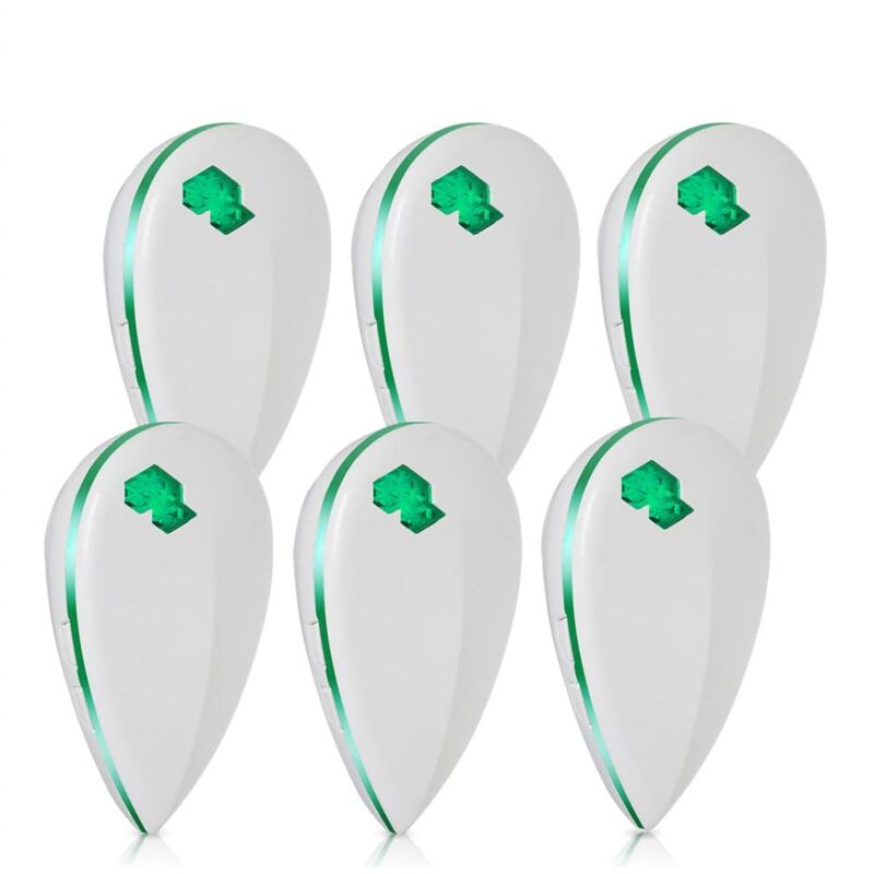 Répulsif Ultrasons Moustique 6 Pack Anti Moustique Intérieur Répulsif Électronique Insectes Repulsif Ultrason Souris pour Rongeurs, Moustiques,