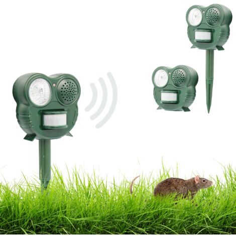 Répulsif à ultrasons pour rongeurs et nuisibles – Portée jusqu'à 8 mètres – Installation facile avec kit de montage inclus