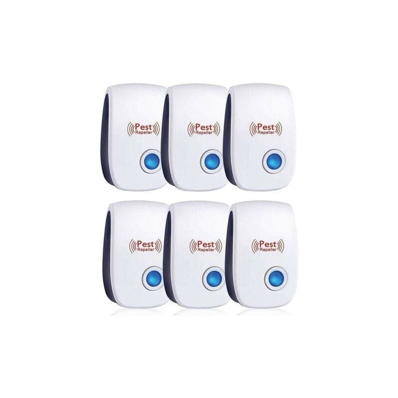 Fei Yu - Repulsif Ultrasons, Ultrason Souris Lot de 6, Ultrason Souris et Rat Efficace Contre Souris,Rats,Mouches,Moustiques,Insectes