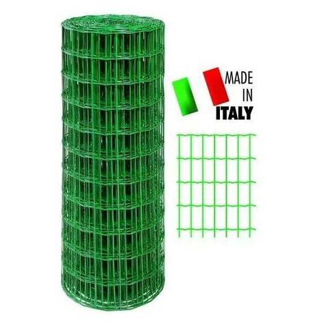 Réseau électrosoudé de type Italie 75X60 en plastique, longueur 25 mètres, hauteur 60 cm