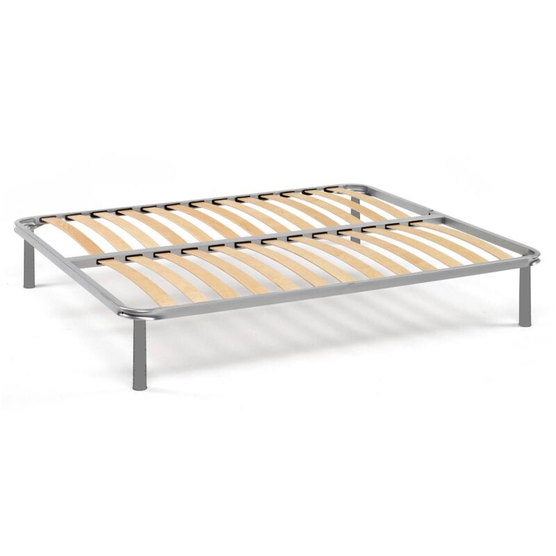 Talamo Italia - Sommier orthopédique avec 14 lattes, adapté pour un lit queen size, Made in Italy, sommier en contreplaqué de bouleau, 140x200h34 cm