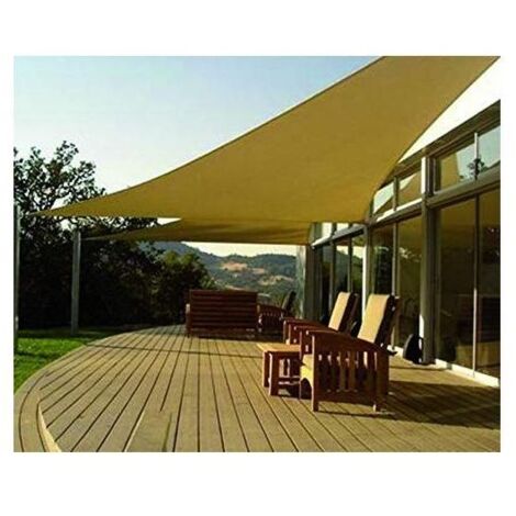 Réseau parasol Blinky Emily beige triangulaire 3x3x3 mètres
