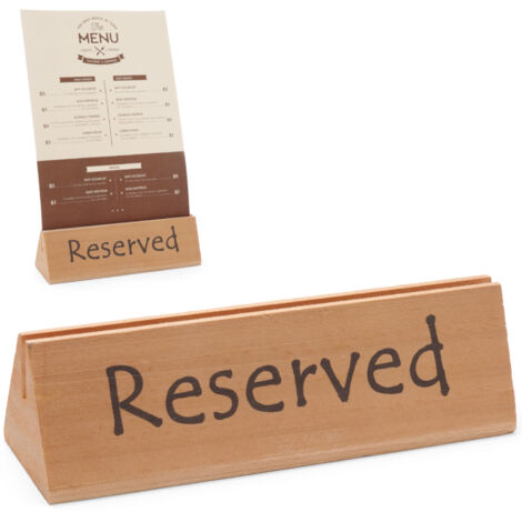 RESERVADO RESERVA señal informativa de madera - Hendi 664308