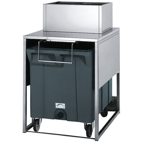 Réserve-Bac à Glaçons Inox 17kg avec Chariot de Manutention - BREMA