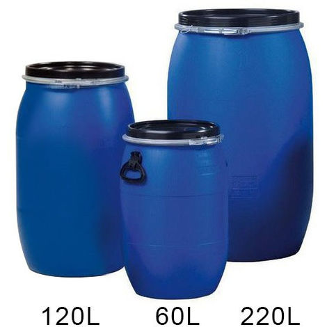 Réservoir 60L - Fut en plastique bleu PEHD