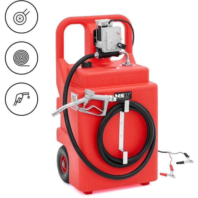Réservoir à gasoil mobile Réservoir carburant 120 l électrique 62 l/min