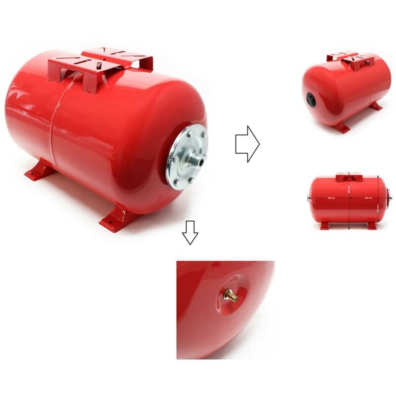 Réservoir à pression vessie 50 Litres pour la surpression de cuve, ballon