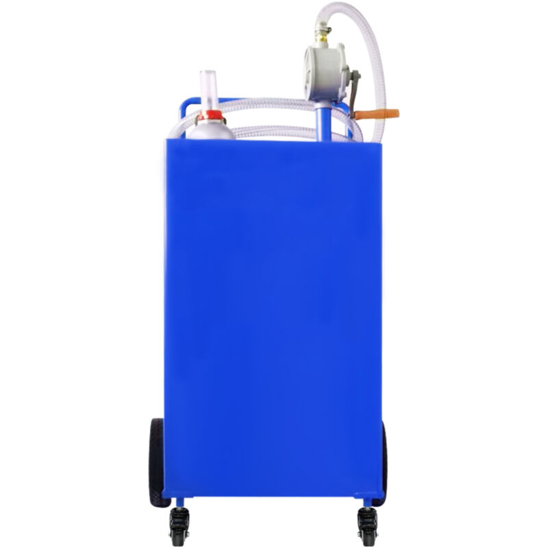 Mophorn - Réservoir de carburant de 30 gallons, réservoir de stockage d'essence, 4 roues, pompe de transfert manuelle, réservoir d'essence et de