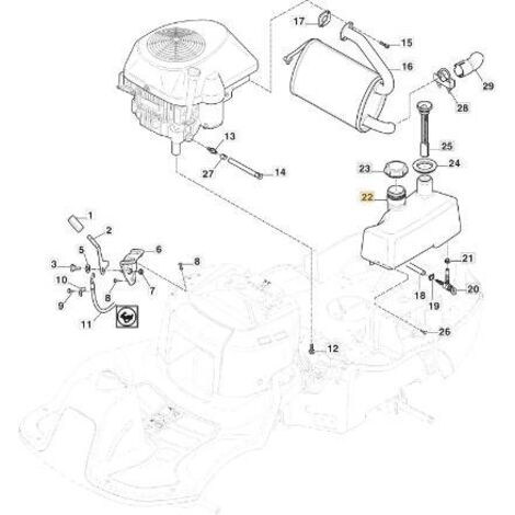 RÉSERVOIR DE CARBURANT (ST450) PARK 220 ORIGINAL STIGA - 337735116/0