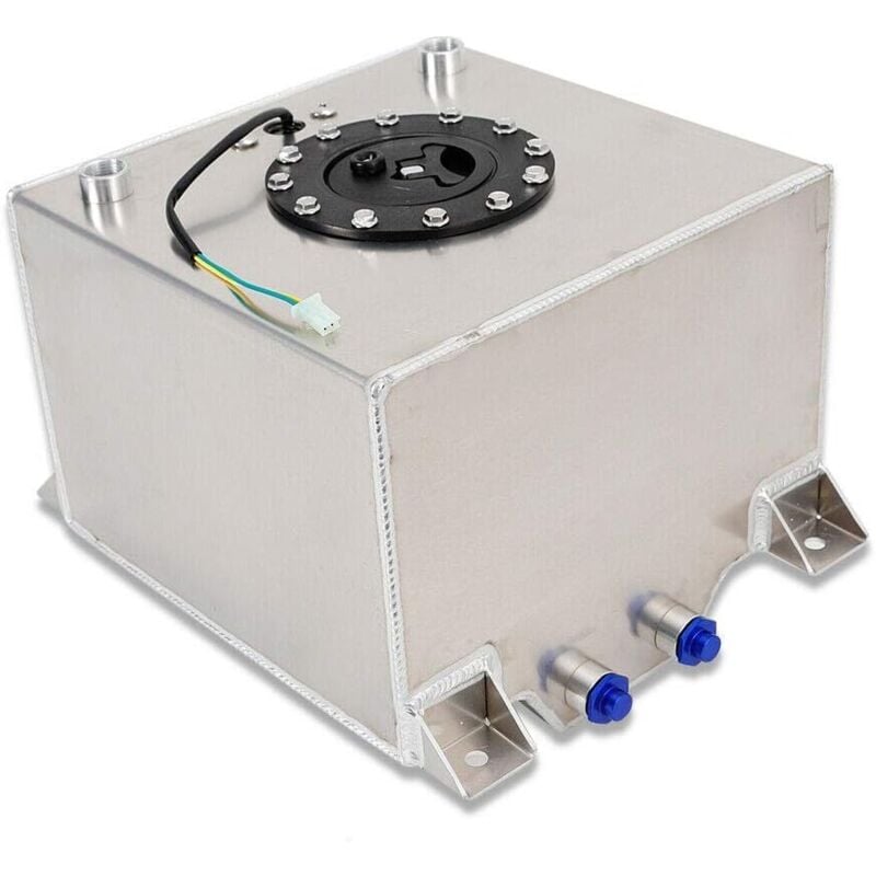 Réservoir de carburant universel en aluminium 20 l avec capteur de niveau d'huile 0-90 Ohms pour voiture de course SUV