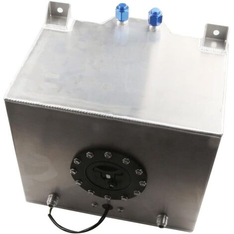 Réservoir de carburant universel en aluminium de 20 l avec capteur de niveau d'huile - Réservoir diesel en acier inoxydable - Réservoir de course - Réservoir de sport automobile - Réservoir