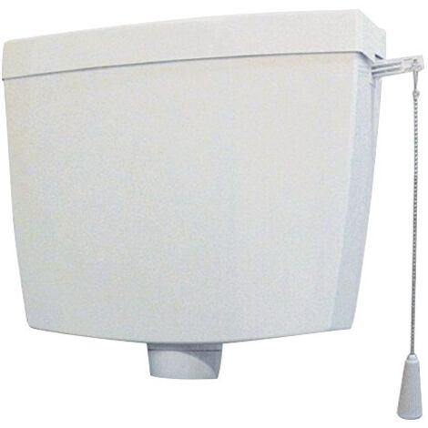 Réservoir de chasse d'eau haut à chaînette 300G – Intérieur anti-condensation – Robinet flotteur silencieux – Fixations murales incluses