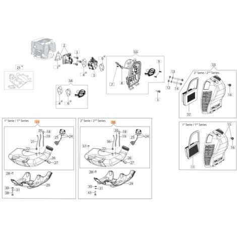 Réservoir de débroussailleuse modèles BC530S BC530T ORIGINAL EMAK 61400343