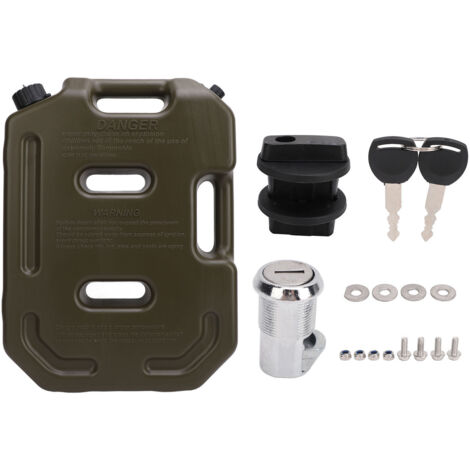 Réservoir de gaz hors route 10L/2.6 Gallons, bidon de carburant de rechange Portable pour voiture moto UTV ATV vert sans support