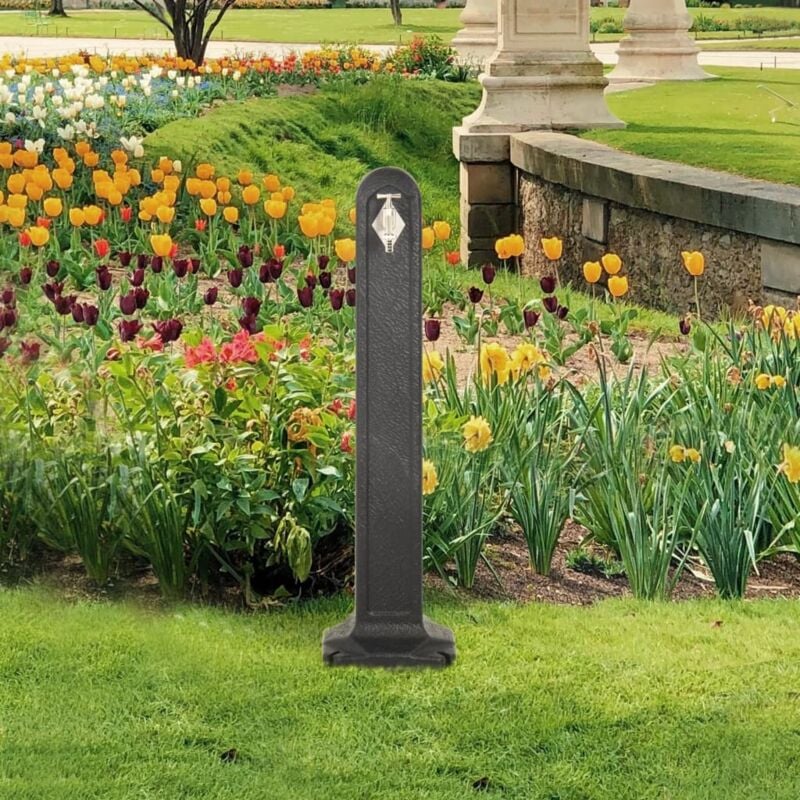 Vidaxl - Réservoir de jardin avec robinet Anthracite Aspect de pierre