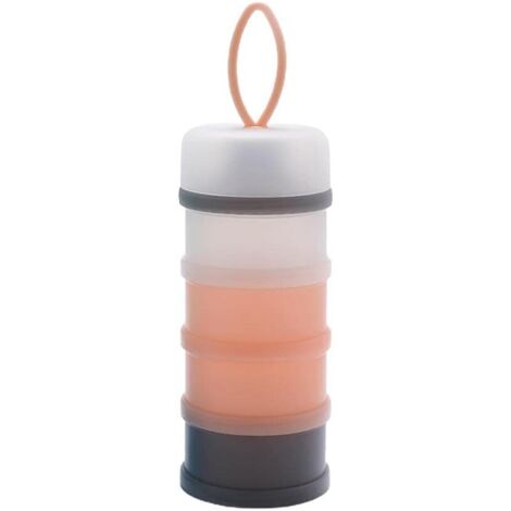 Réservoir de stockage de lait en poudre portable à 4 couches pour bébé (rose)