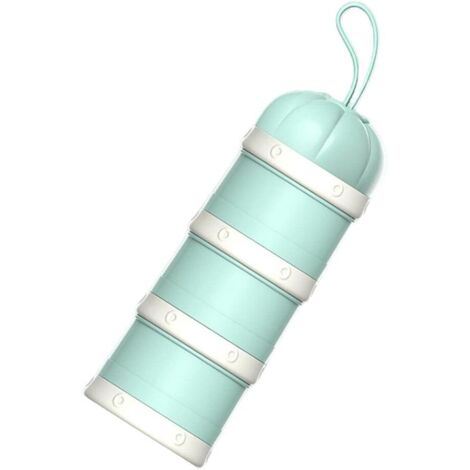 Réservoir de stockage de lait en poudre pour bébé portable à 3 couches (citrouille verte)