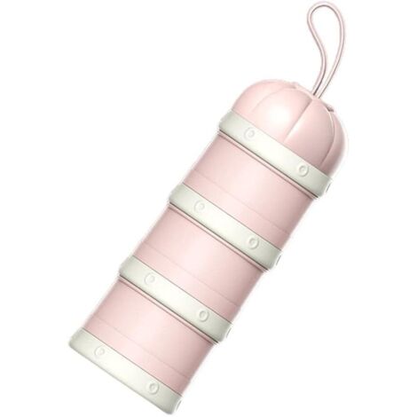 Réservoir de stockage de poudre pour bébé portable à 3 couches (citrouille rose)