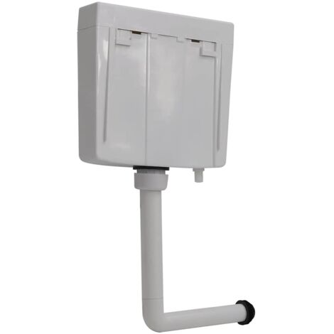 Réservoir de toilette avec entrée d'eau inférieure 3/6 L Gris