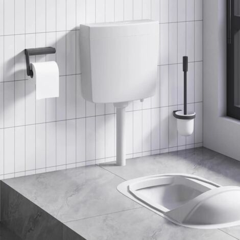 Réservoir Chasse D'Eau 6-9L Montage En Saillie – Bouton Stop/Éco – Blanc – Silencieux & Économique