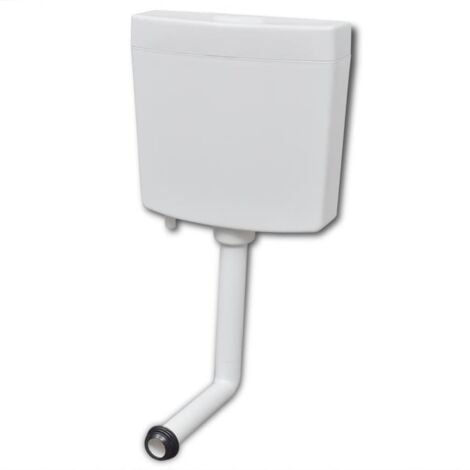 Réservoir de wc avec entrée d'eau inférieure 3/6 L blanc vidaXL