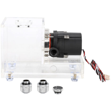 Réservoir d'eau acrylique transparent 600ML avec pompe intégrée 600L/H pour refroidissement PC