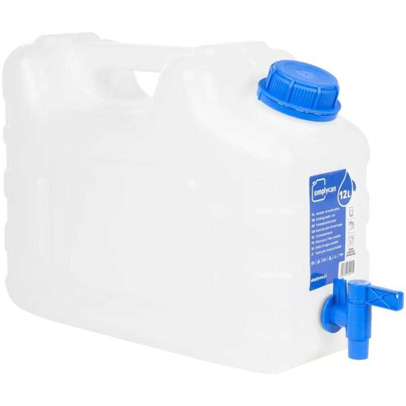 Vidaxl - Réservoir d'eau avec robinet transparent 10 l plastique