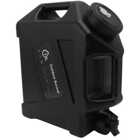 Réservoir d'eau de Camping, Couvercle en PP Réservoir d'eau Bonne étanchéité Facile à Transporter Flottant Stable pour la Fête (Noir)