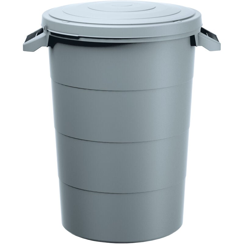 Réservoir d'eau de pluie 80 litres avec couvercle - gris