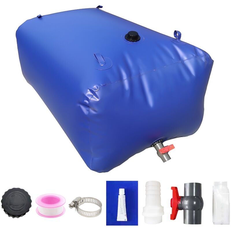 Rapanda - Réservoir d'eau Pliable pvc Portable Sac d'eau avec Valve d'arrêt, Sac d'eau de Camping Sac de Stockage d'eau d'urgence pour Transport de