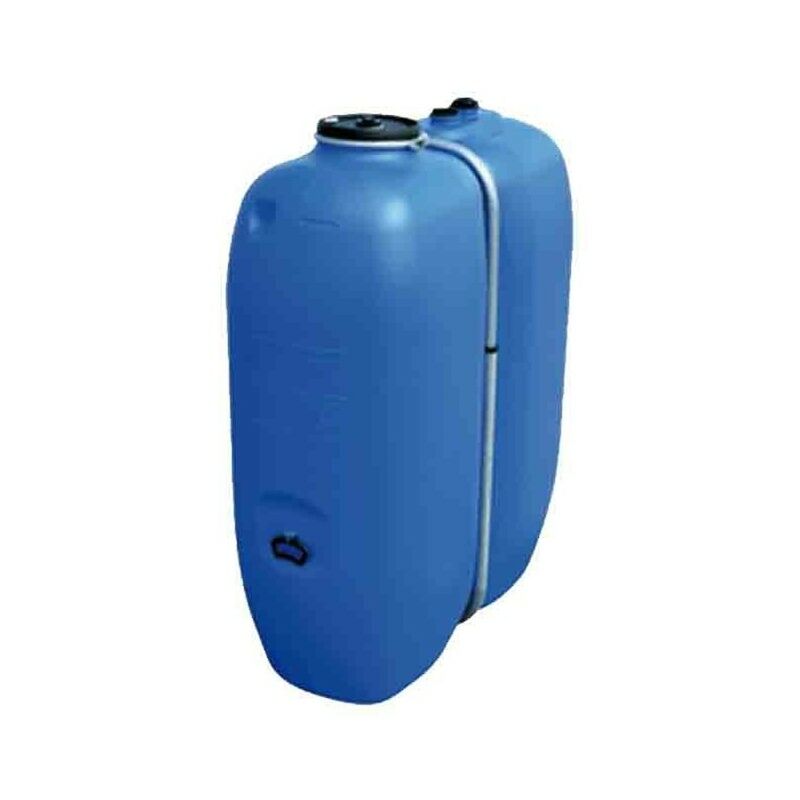 Réservoir rectangulaire bleu en polyéthylène pour eau potable. Capacité de 1000 l. Longueur 135cm, Largeur 62cm, Hauteur 171cm