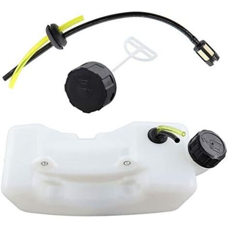 Réservoir dessence de 1,2 l\\/1200 ml avec bouchon de réservoir - Kit de tuyau à essence pour de nombreux débroussailleuses avec moteur 40 cc-52 cc.