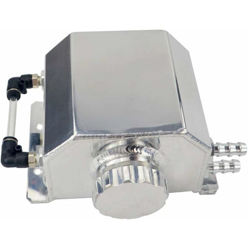 Réservoir d'huile, 1L / 2L en aluminium universel de réservoir d'huile de moteur de voiture réservoir de récupération d'huile réservoir de collecteur