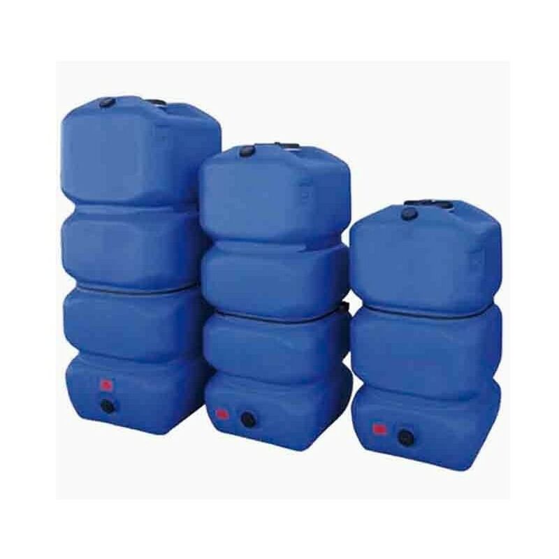 Réservoir en polyéthylène carré pour eau potable (750 litres). Dimensions : 74x74x166 cm. Spécial pour une utilisation extérieur